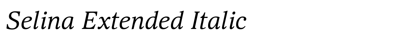 Selina Extended Italic